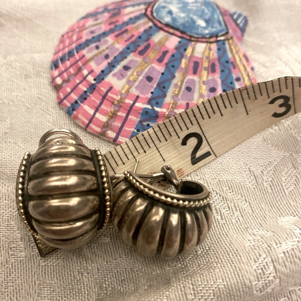 LAGOS Silver Architectural Earrings